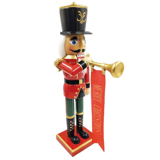 Santa's Workshop 14" Bugling Merry Christmas Nutcracker
